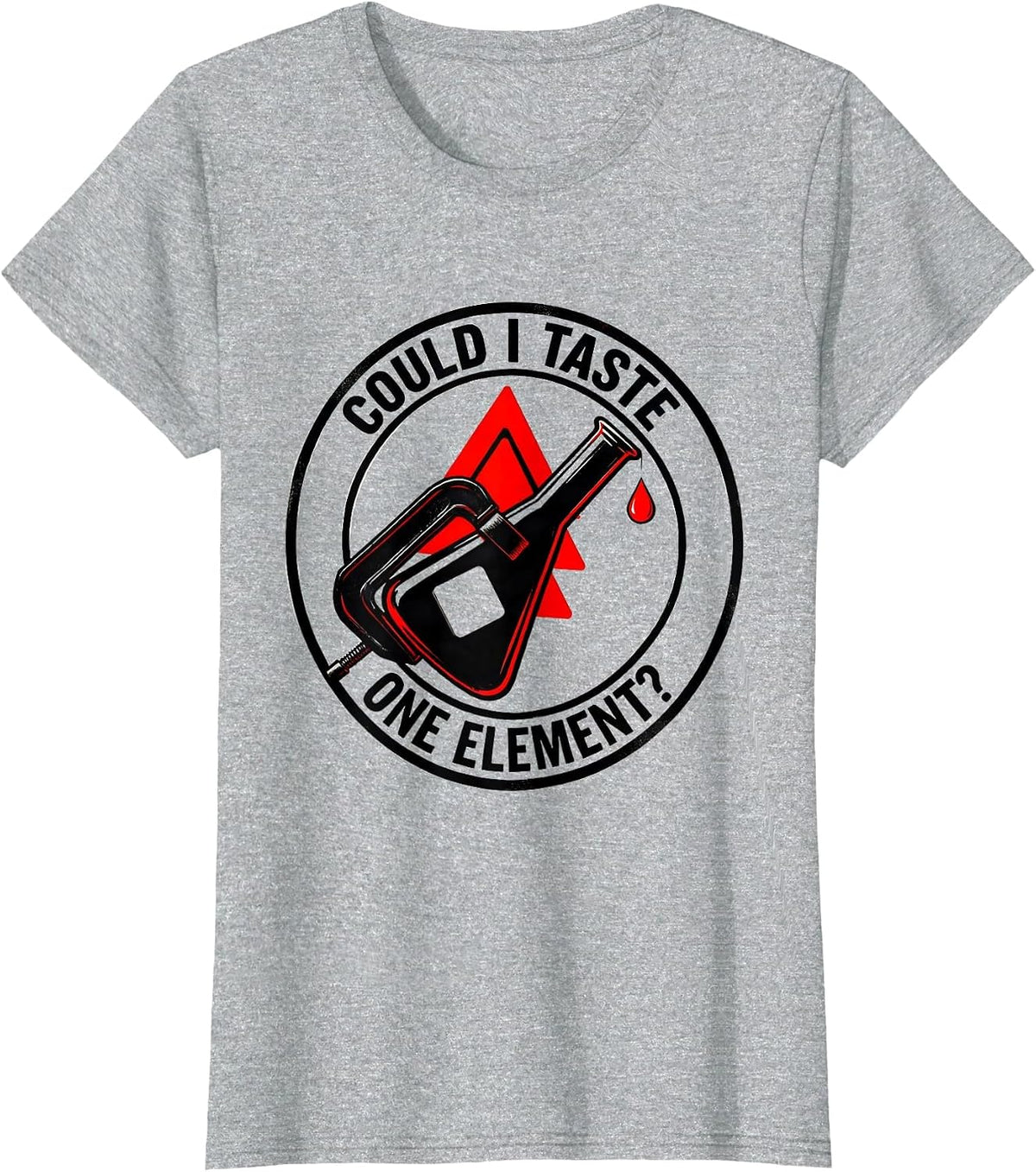 Women's Could I Taste One Element Funny Periodic Table Science T-Shirt - Heather Grey