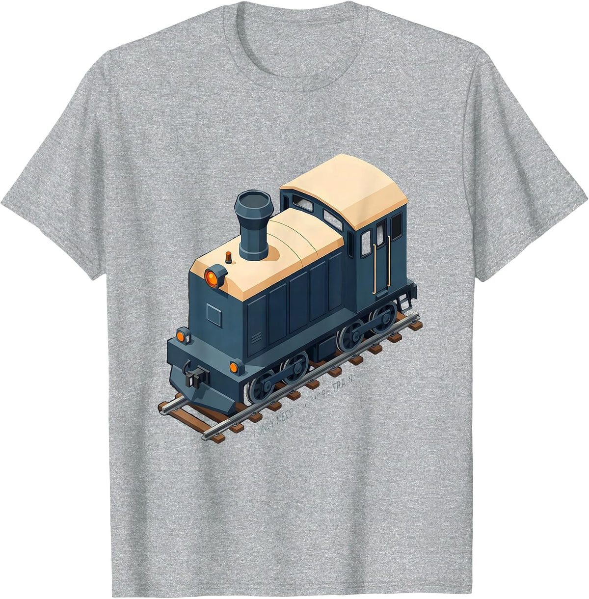 Men's I Only Need One More Train Funny Train Enthusiast Model T-Shirt - Heather Grey