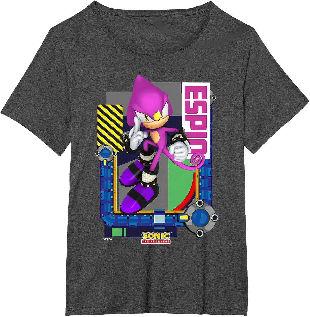 Sonic the Hedgehog - in the Zone - Espio T-Shirt - Dark Heather Grey