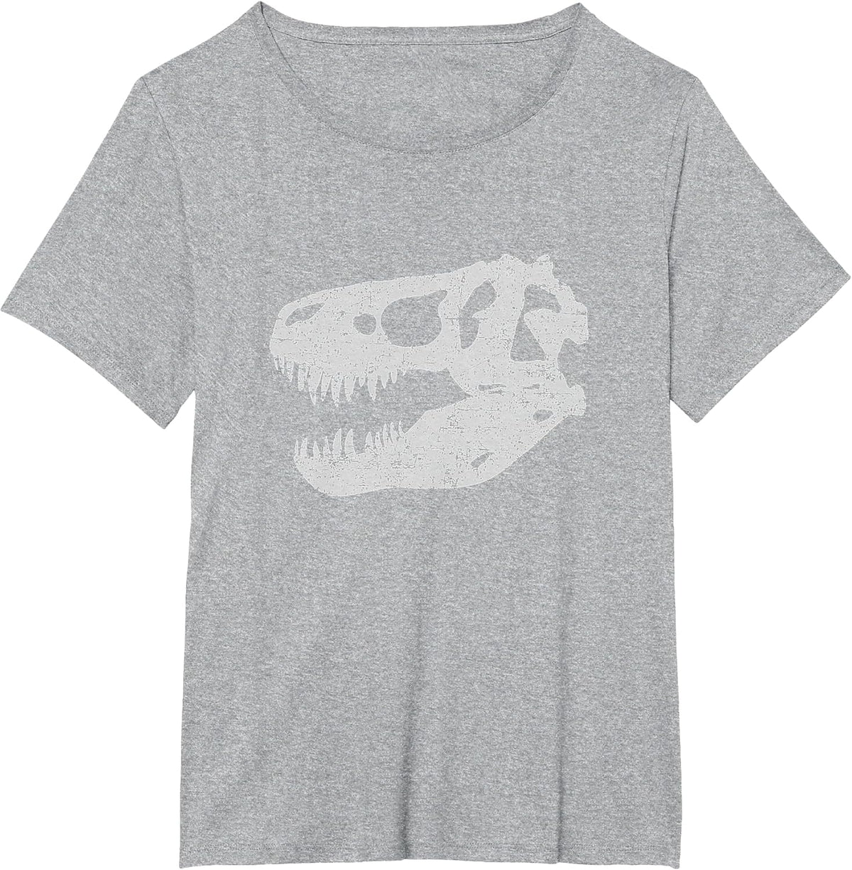 T-REX Skull T-Shirt Tyrannosaurus Rex Dinosaur Fossil Shirt T-Shirt - Heather Grey
