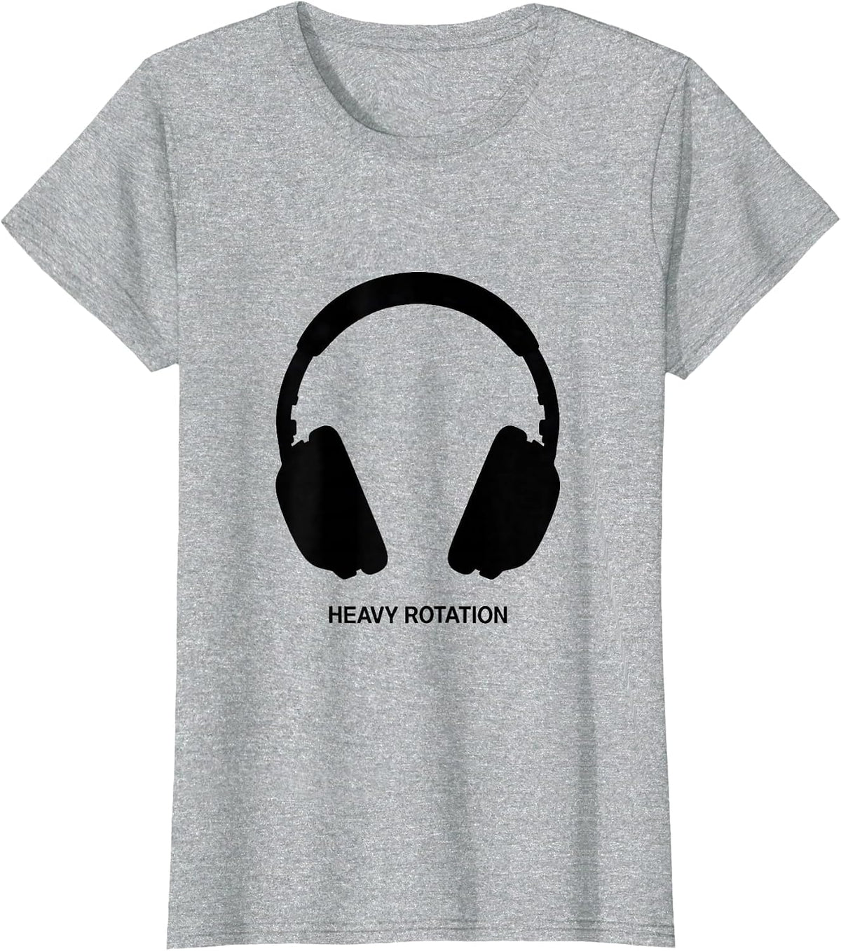 Women's Heavy Rotation Thick Thighs R&B Vibes Music Humor T-Shirt - Heather Grey