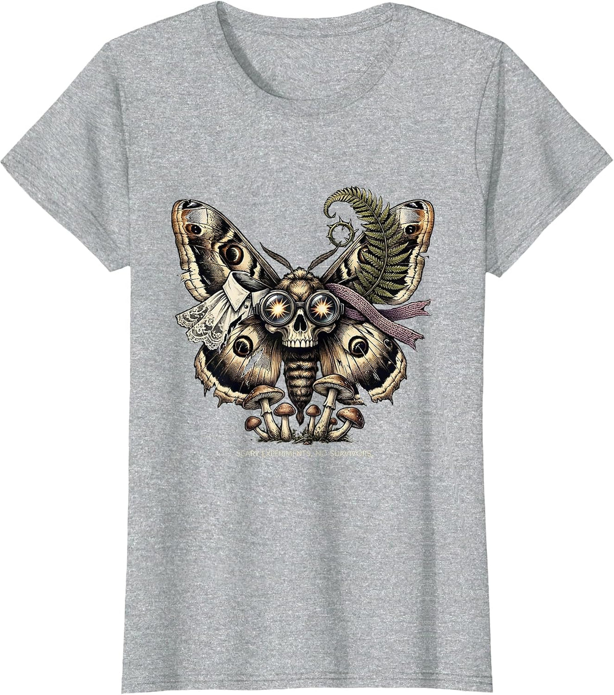 Halloween Science Teacher Scary Experiment Design T-Shirt - Heather Grey