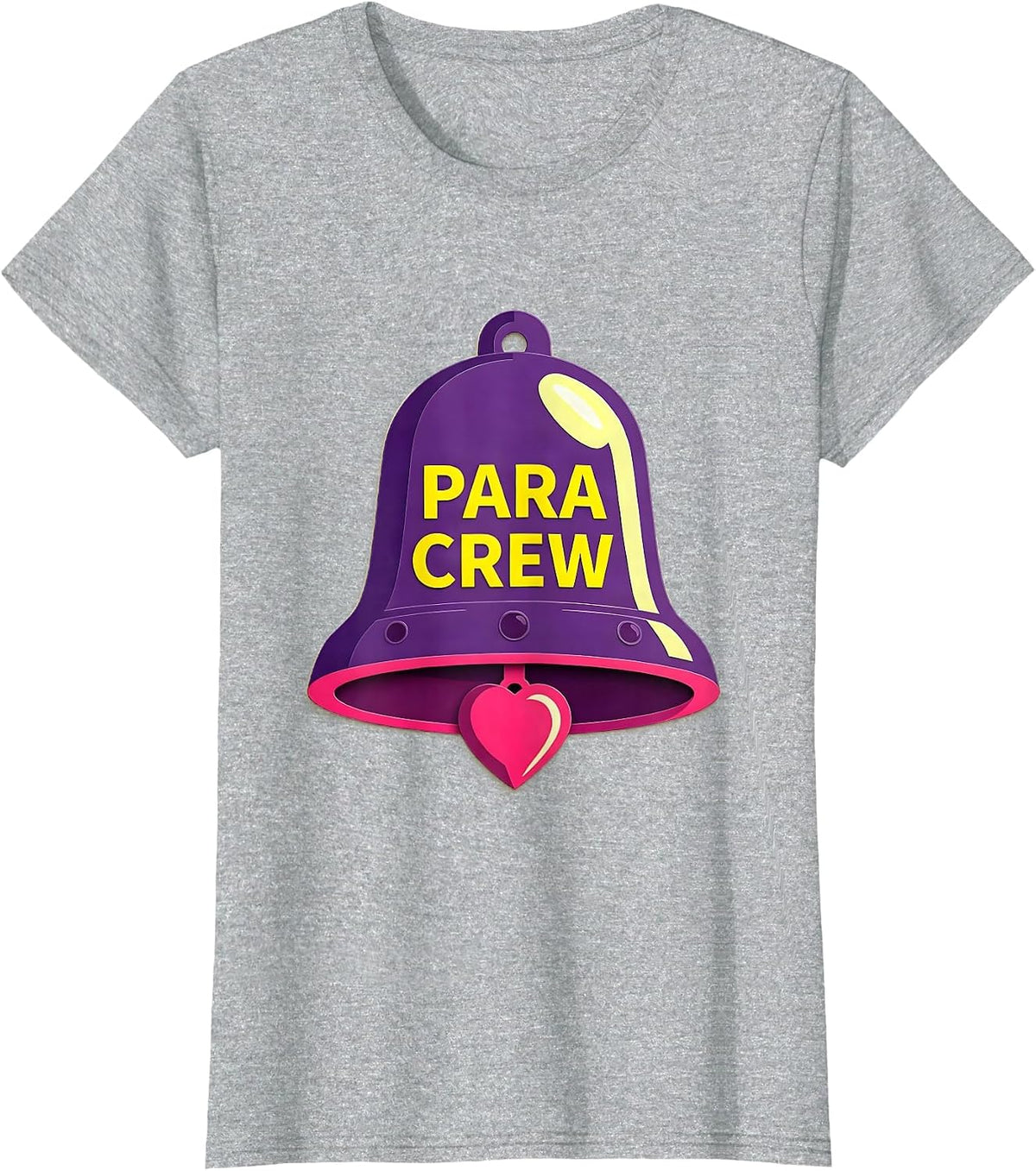 Para Crew Gummy Jelly Pop Teacher Aide Appreciation Back T-Shirt - Heather Grey