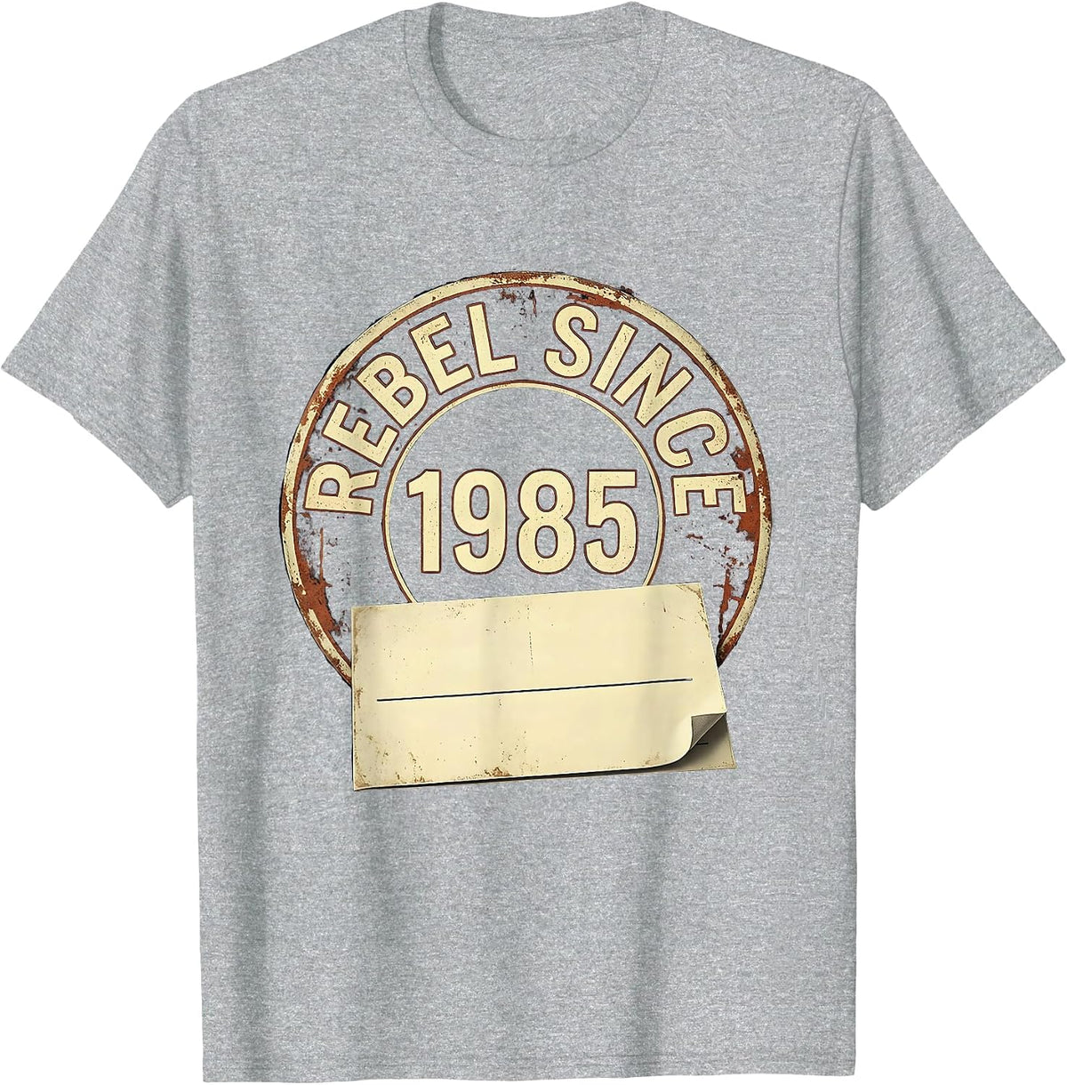 Men's Rebel Since 1985 Vintage Humor Retro Nonconformist T-Shirt - Heather Grey