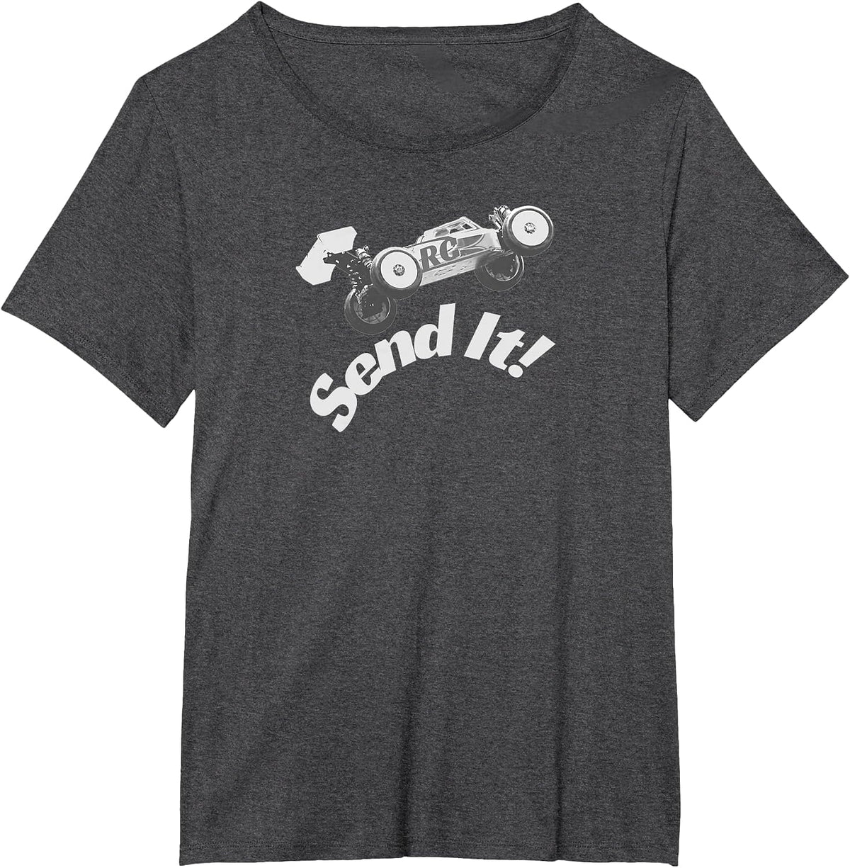 RC Racing, Send it! Radio-Controlled Cars T-Shirt - Dark Heather Grey