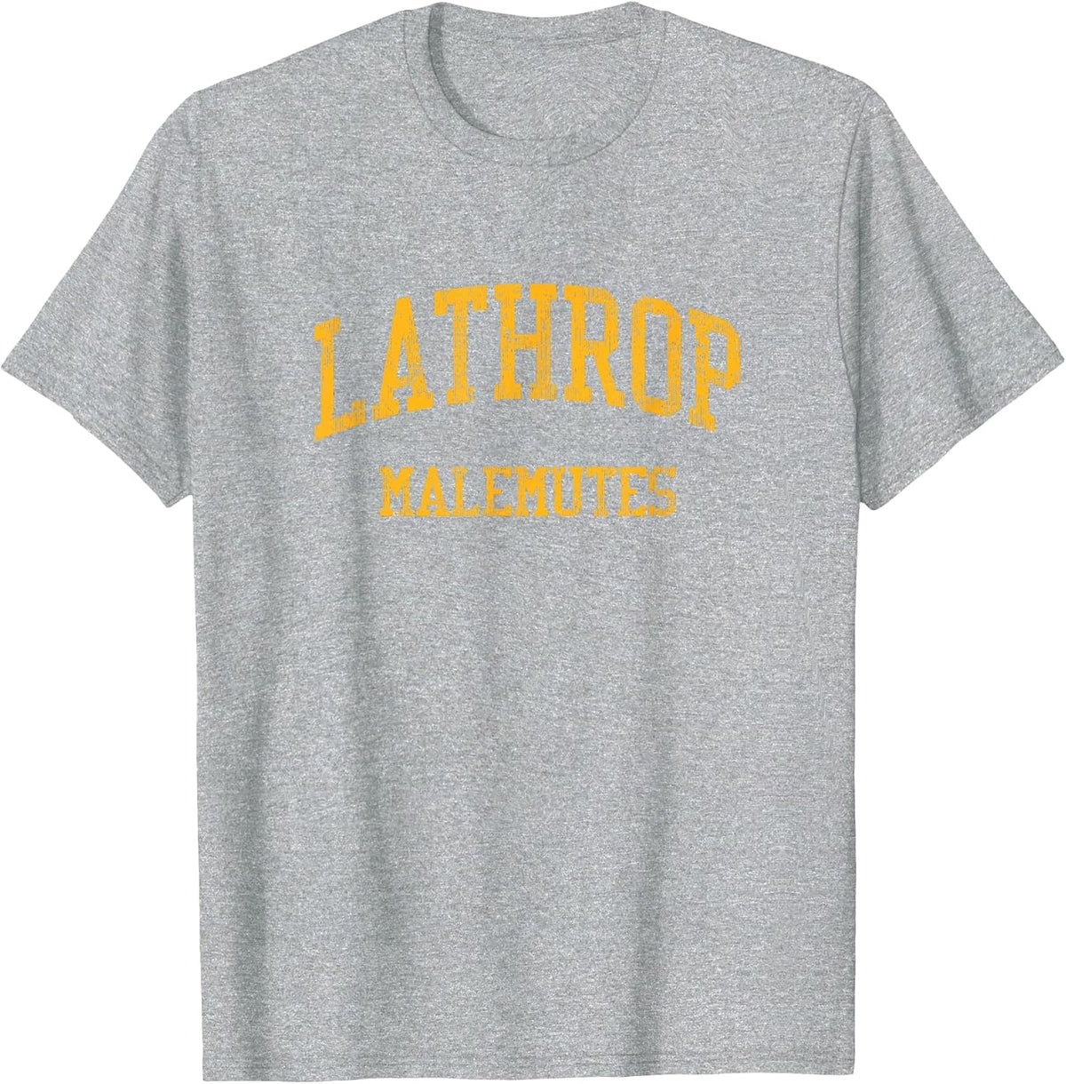 Lathrop High School HS Fairbanks AK Vintage Sports T-Shirt - Heather Grey