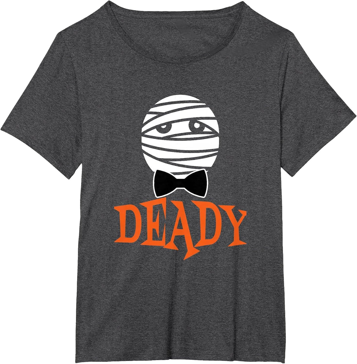 Deady Mummy Halloween Dad T-Shirt - Dark Heather Grey