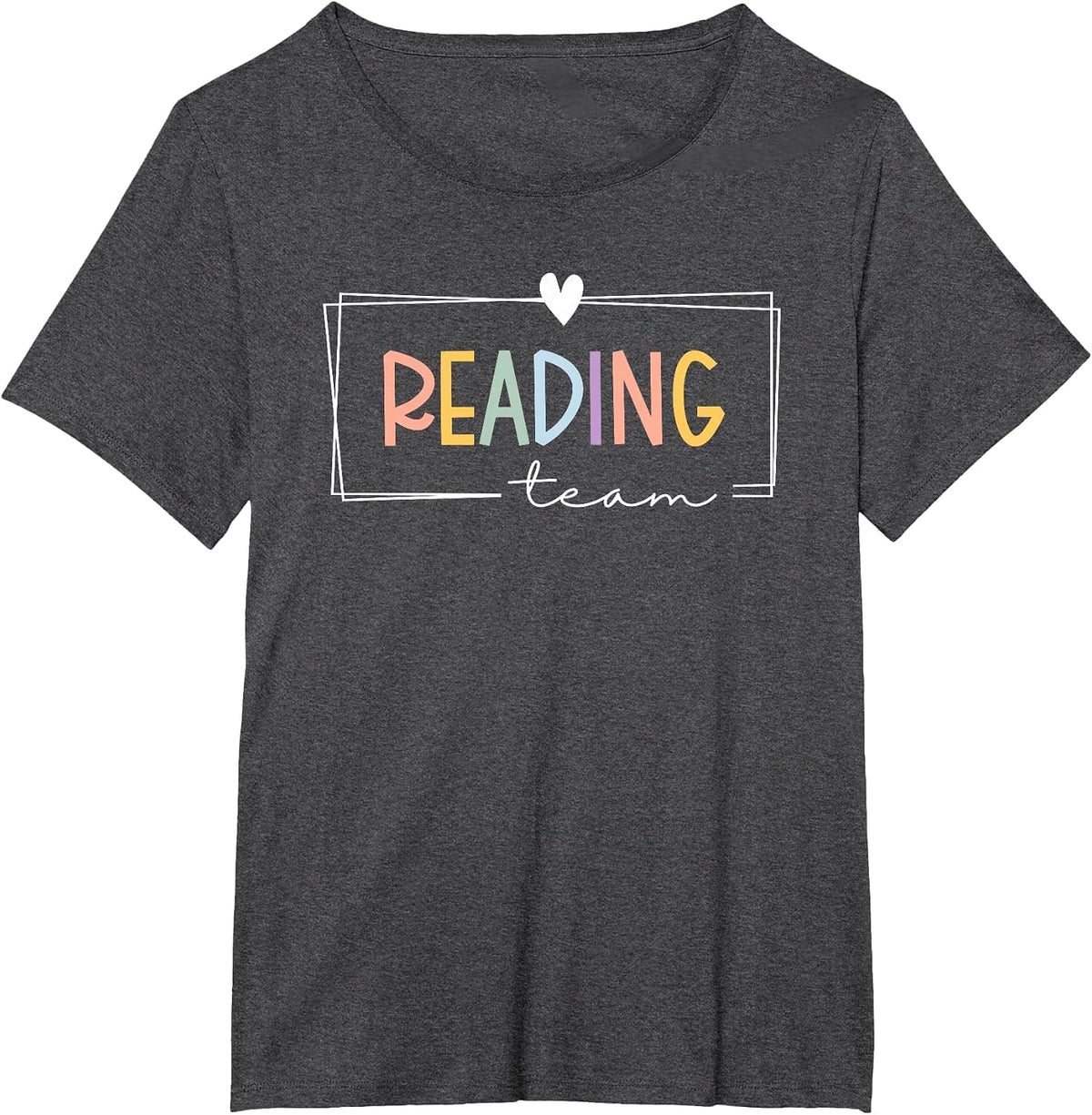 Reading Specialist Team Reading Interventionist Squad T-Shirt - Dark Heather Grey