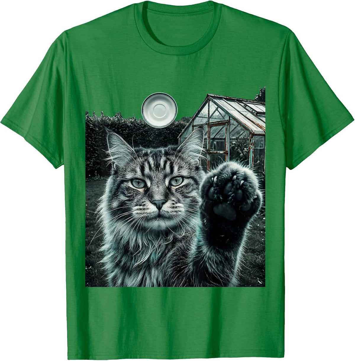 Men's Norwegian Forest Cat UFO Meme Funny Cat Owner Gift T-Shirt - Kelly Green