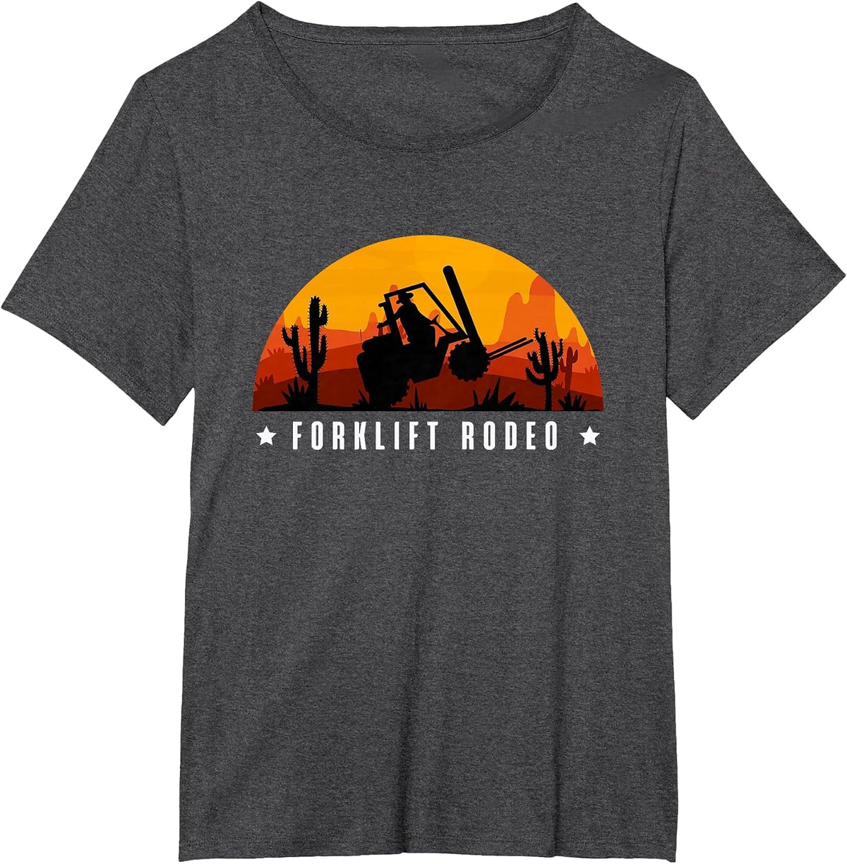 Forklift Rodeo Forklift Driver T-Shirt - Dark Heather Grey