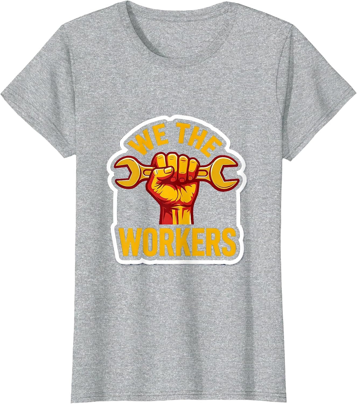 We The Workers Labor Day Patriotic Design T-Shirt - Heather Grey