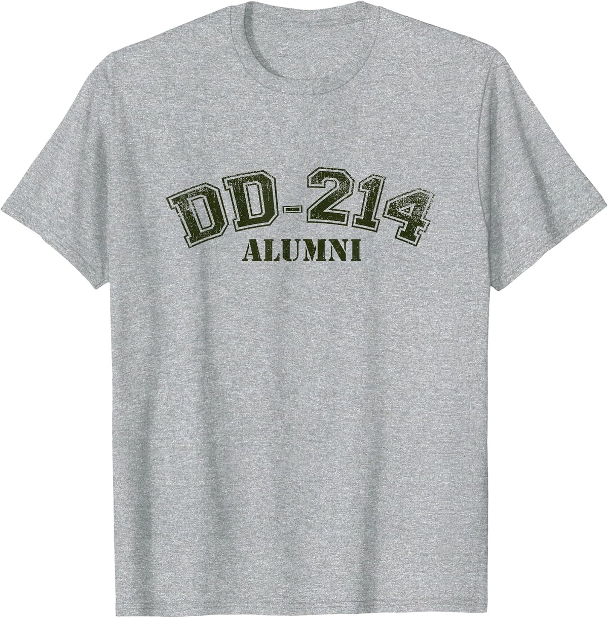 DD-214 Alumni T-Shirt Independence, Veterans & Memorial Day T-Shirt - Heather Grey