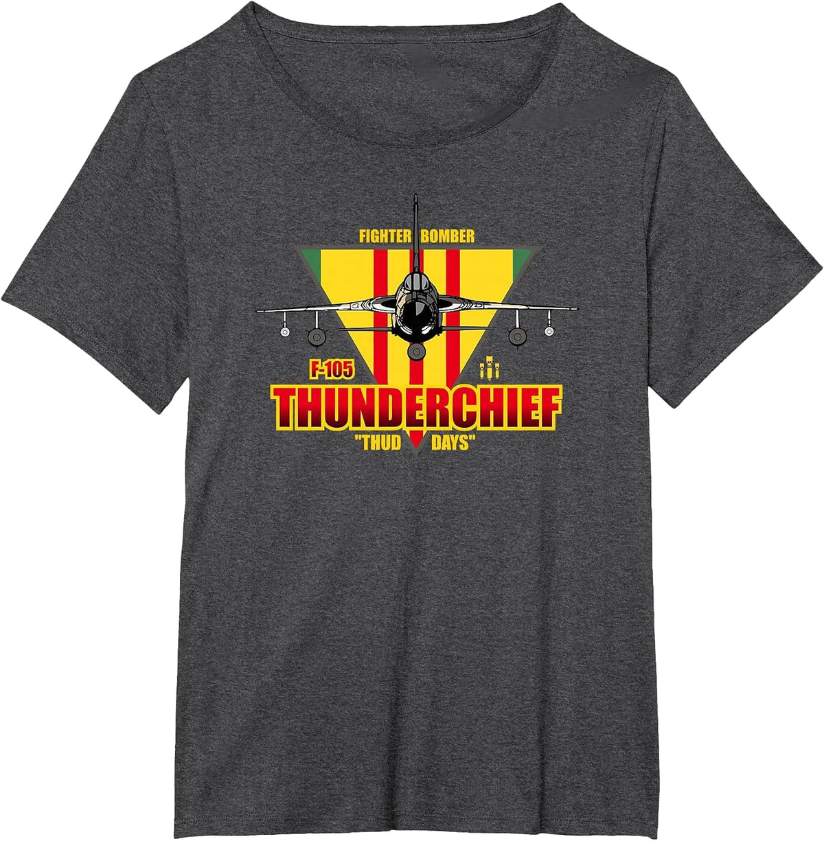 F-105 Thunderchief T-Shirt - Dark Heather Grey