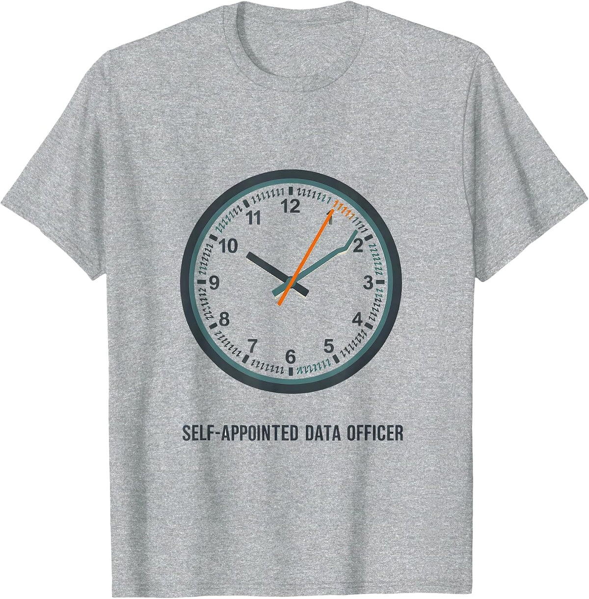 Men's Self-Appointed Data Officer Editorial Conceptual ABA T-Shirt - Heather Grey
