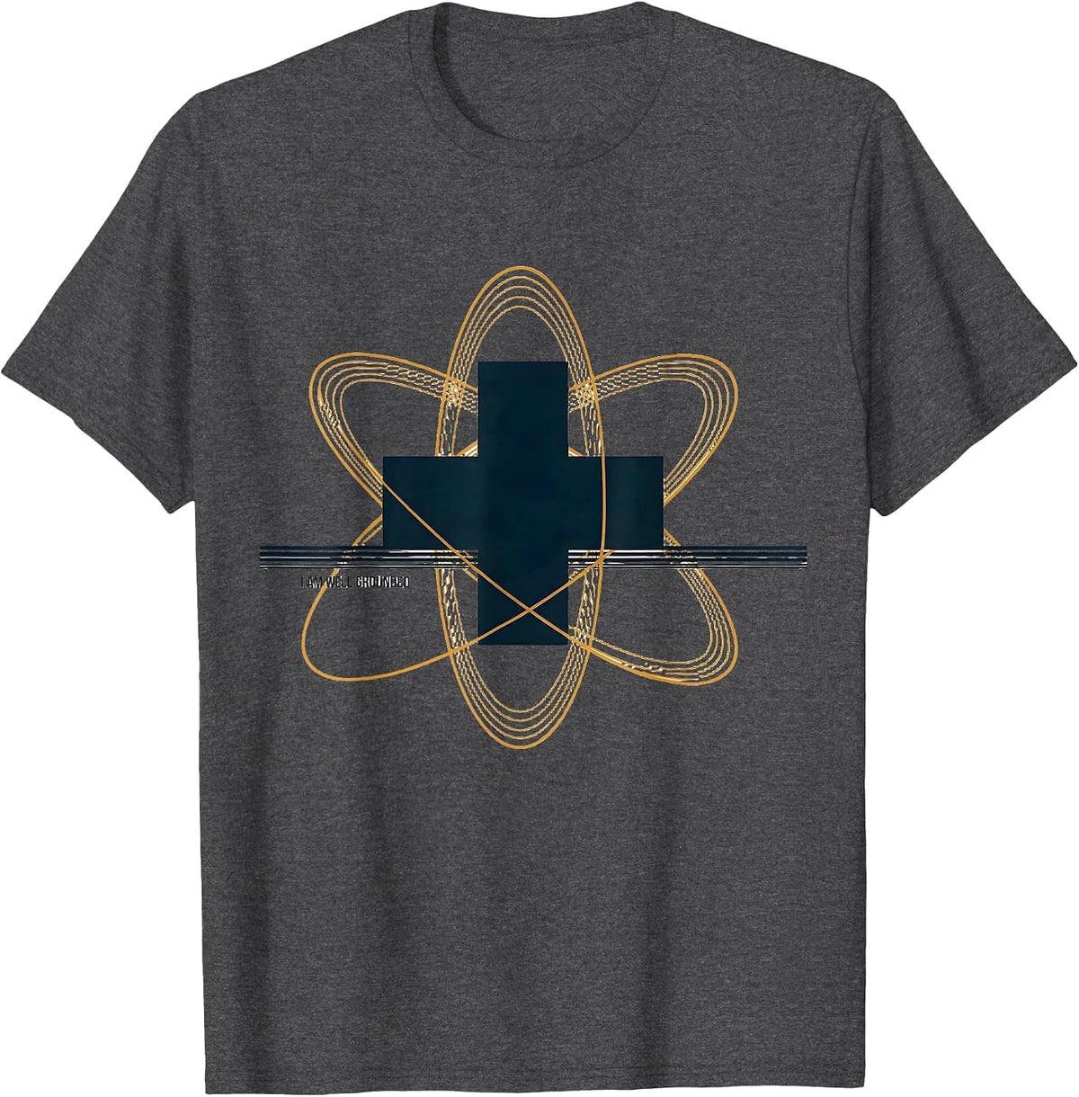 I Am Well Grounded Funny Science Nerd Gift Periodic Table T-Shirt - Dark Heather Grey