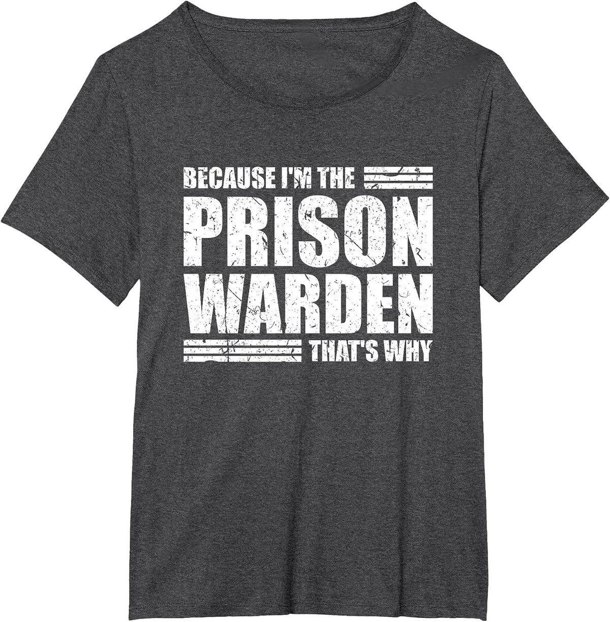 Prison Warden Costume Jail Corrections Officer Halloween T-Shirt - Dark Heather Grey