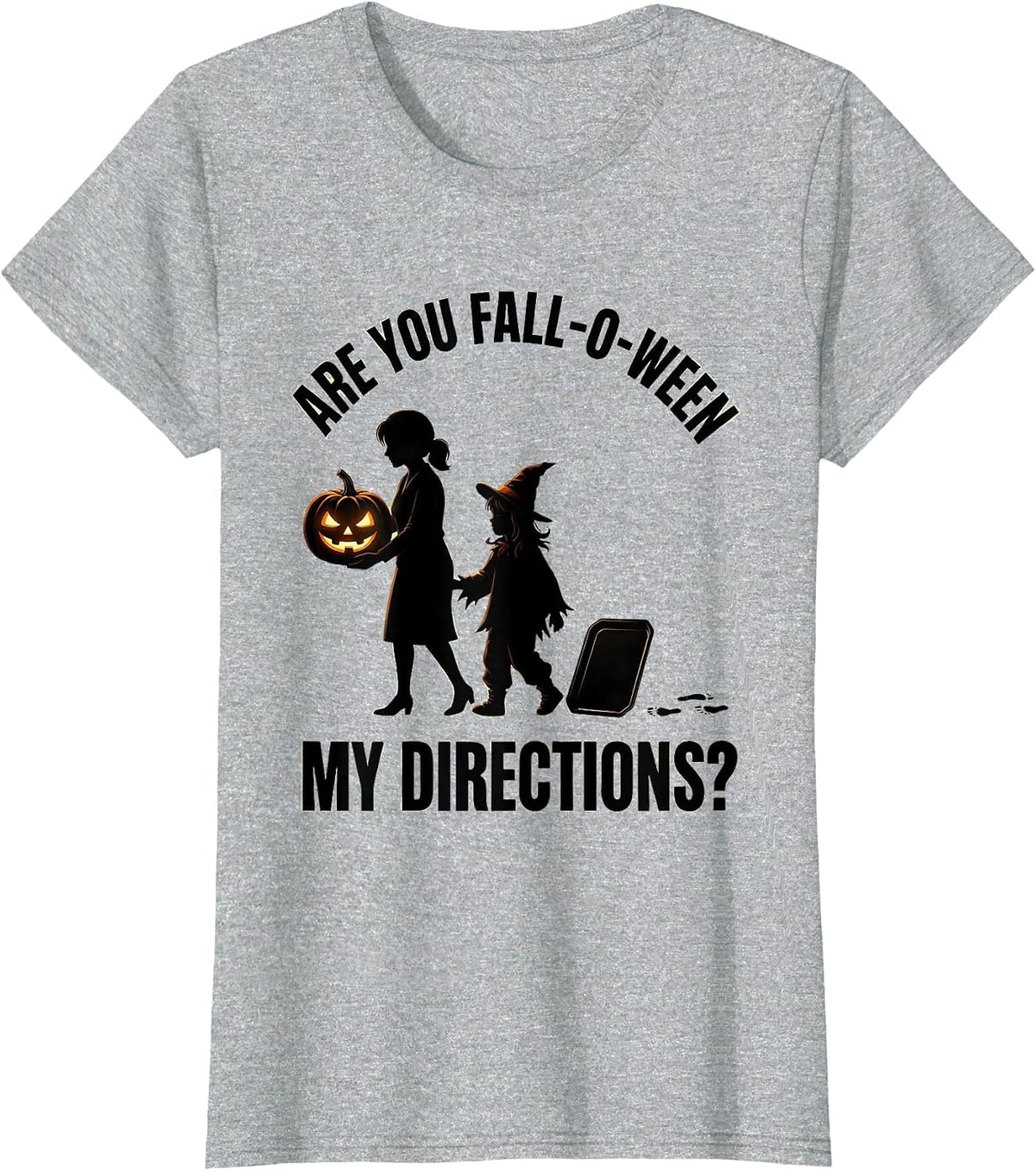 Are You Fall-O-Ween My Directions Teacher Halloween Ghost T-Shirt - Heather Grey
