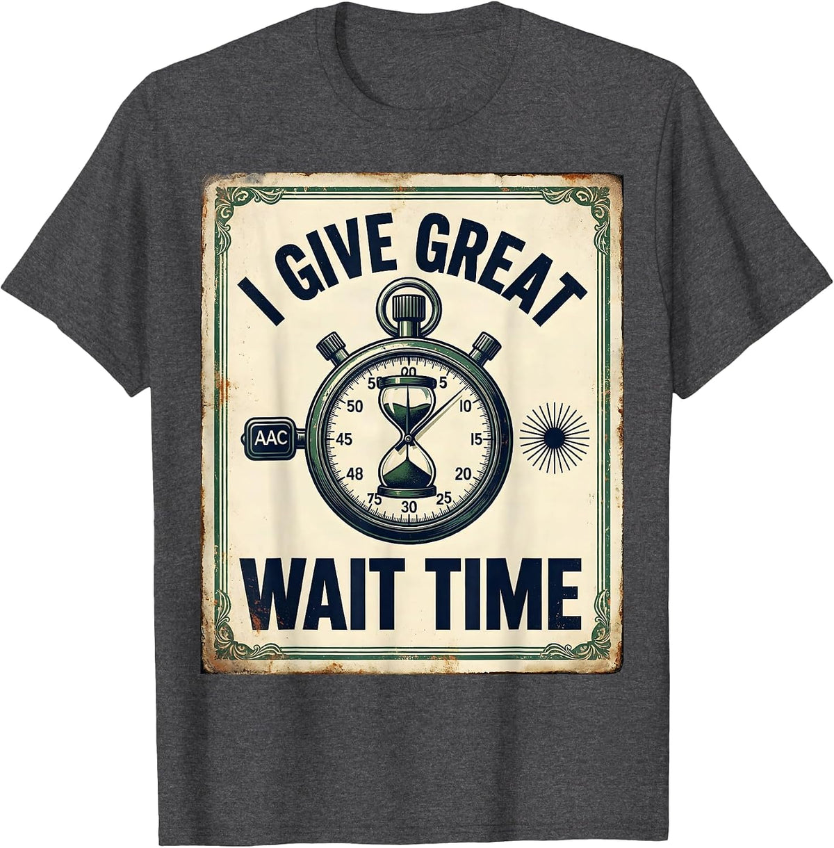 I Give Great Wait Time Vintage Speech Therapy SLP Teacher T-Shirt - Dark Heather Grey