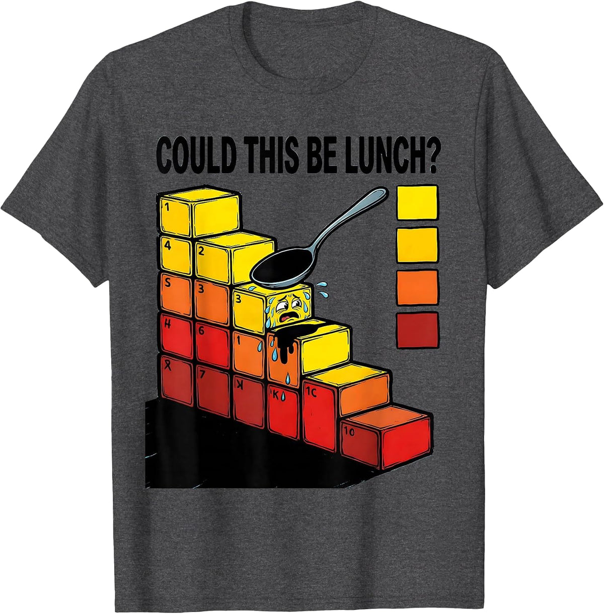 Could This Be Lunch? Funny Periodic Table Science Teacher T-Shirt - Dark Heather Grey