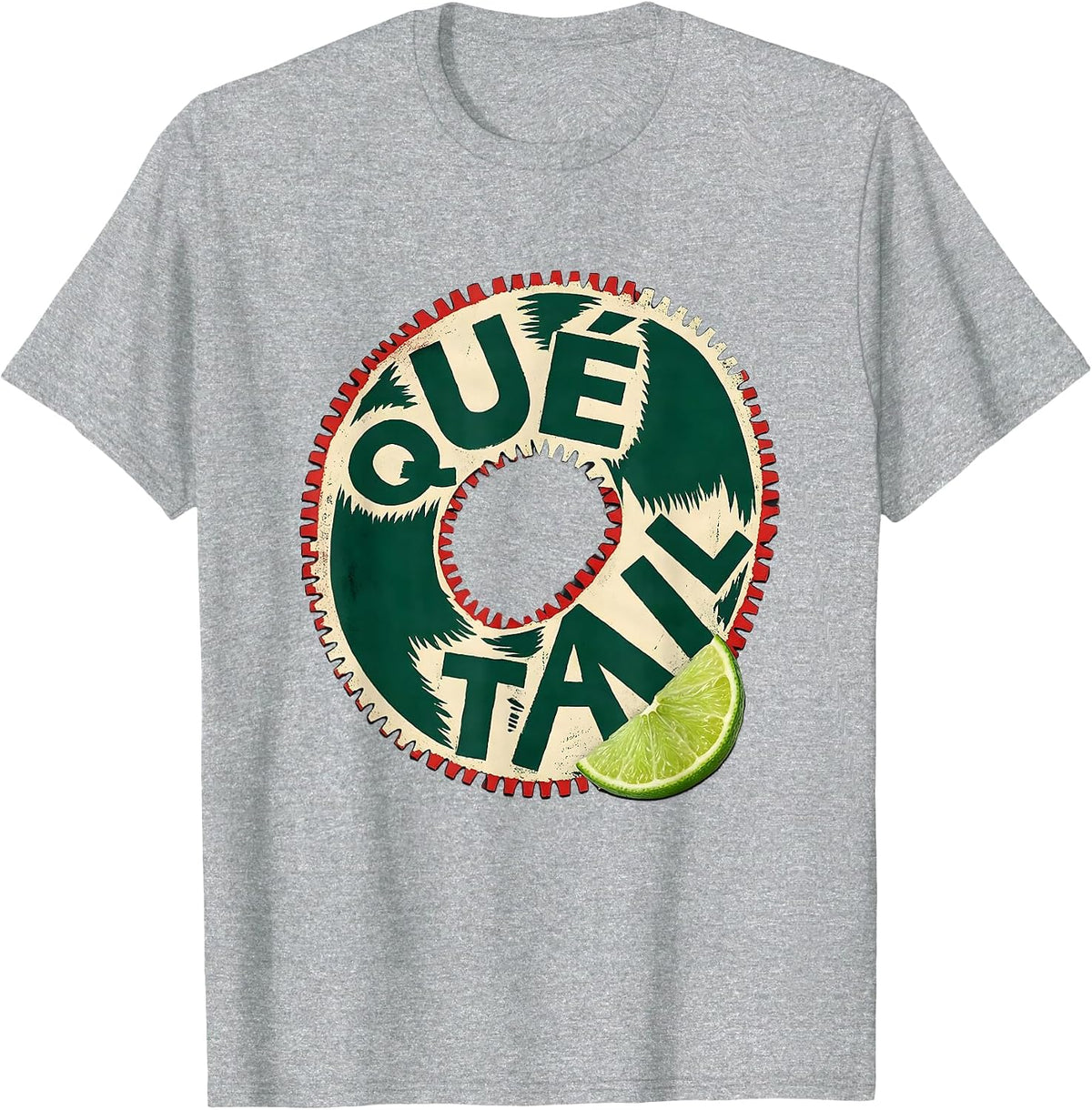 Men's Qué Tail Funny Spanish Cinco De Mayo Party Humor T-Shirt - Heather Grey