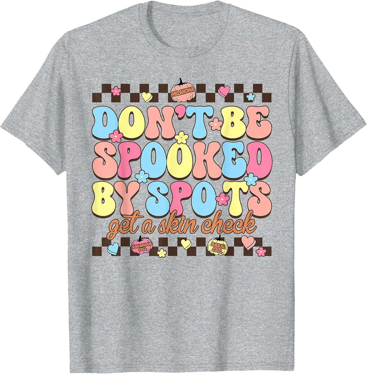 Funny Halloween Dermatology Nurse Spooky Season T-Shirt - Heather Grey