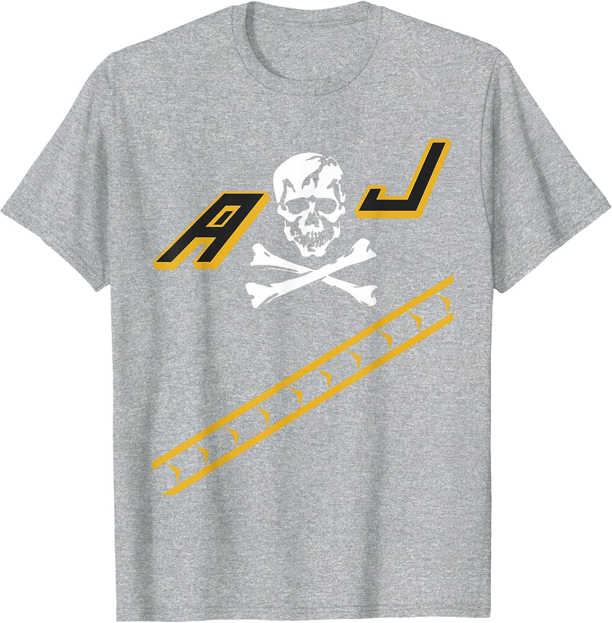 Jolly Rogers F-14 Tomcat Airplane Tailflash Naval Aviation T-Shirt - Heather Grey