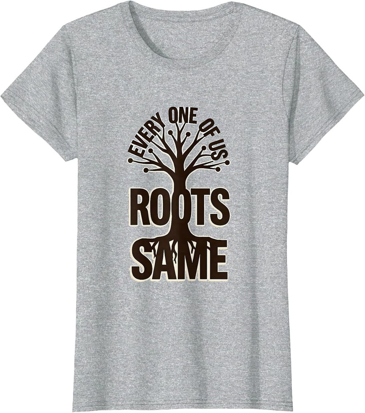 Women's Same Roots, Every One of Us Family Reunion Matching Group T-Shirt - Heather Grey