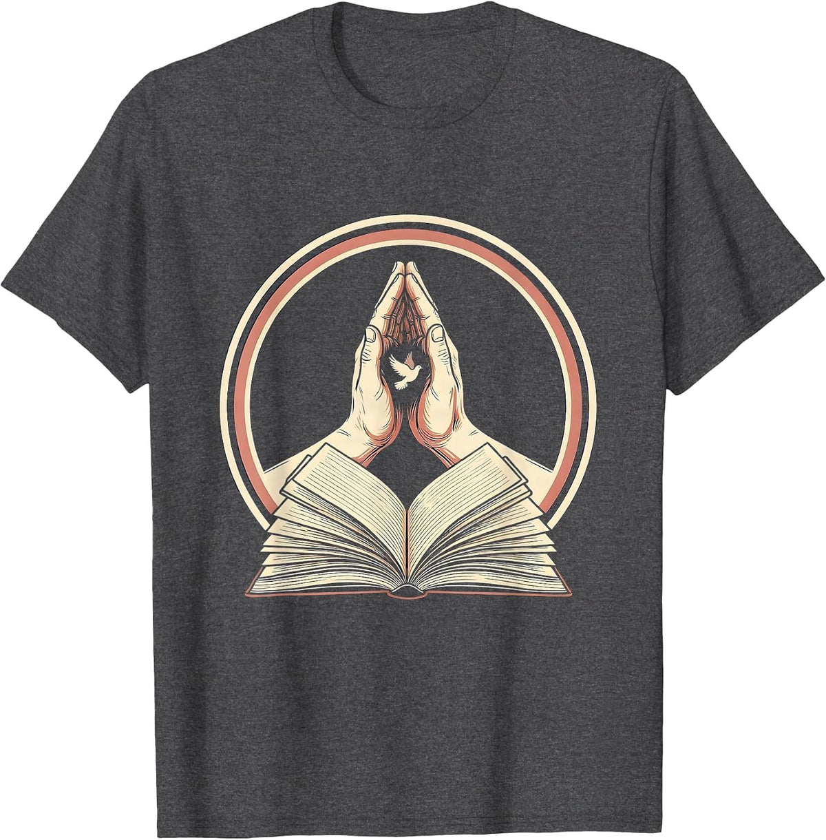 Men's Teacher Kindness High Five Notebook Illustration T-Shirt - Dark Heather Grey