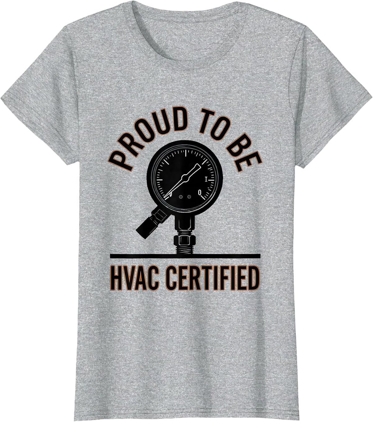 Proud To Be HVAC Certified Heavy Condensed Tech Worker Humor T-Shirt - Heather Grey