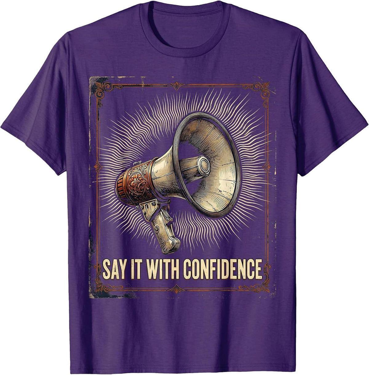 Say It With Confidence Speech Therapy Design T-Shirt - Purple