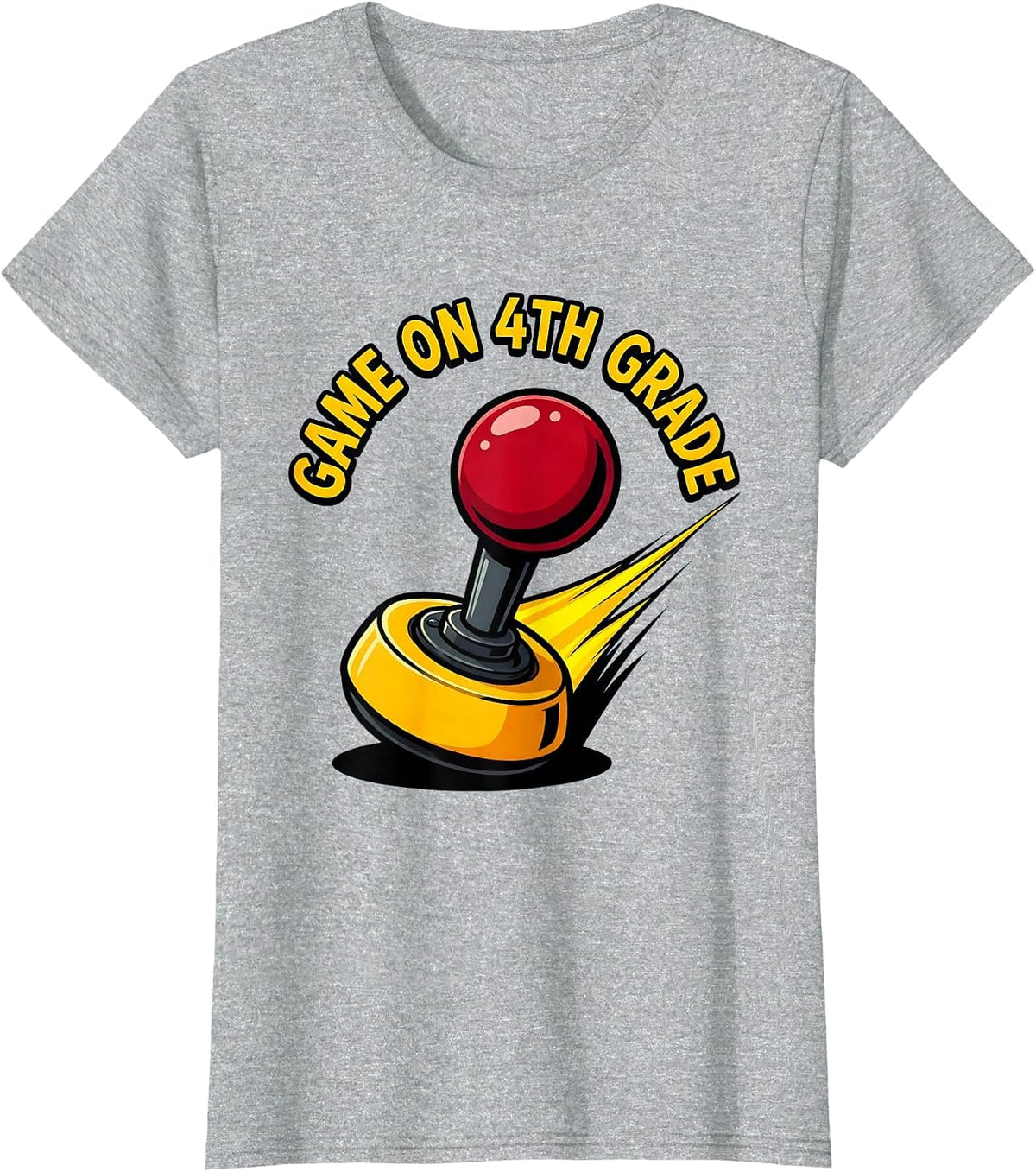 Game On 4th Grade Cartoon Back To School Gamer Boys First T-Shirt - Heather Grey