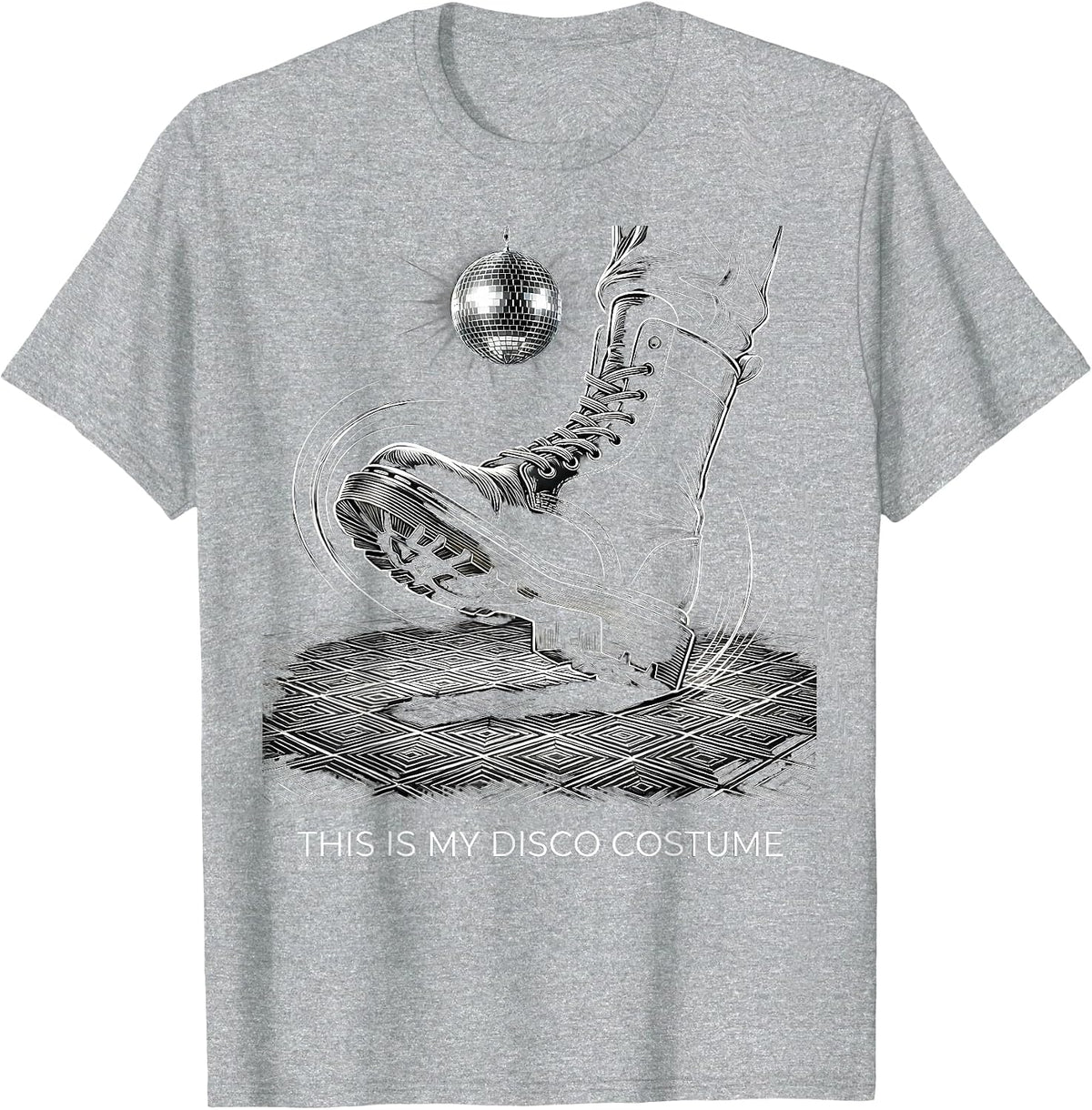 Men's This Is My Disco Costume Retro 70s Party Halloween T-Shirt - Heather Grey