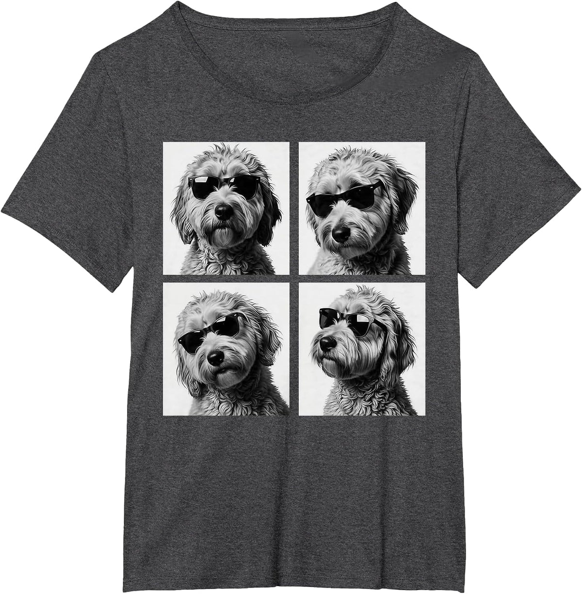 Funny Goldendoodle Meme Cute Doodle Photo Booth T-Shirt - Dark Heather Grey