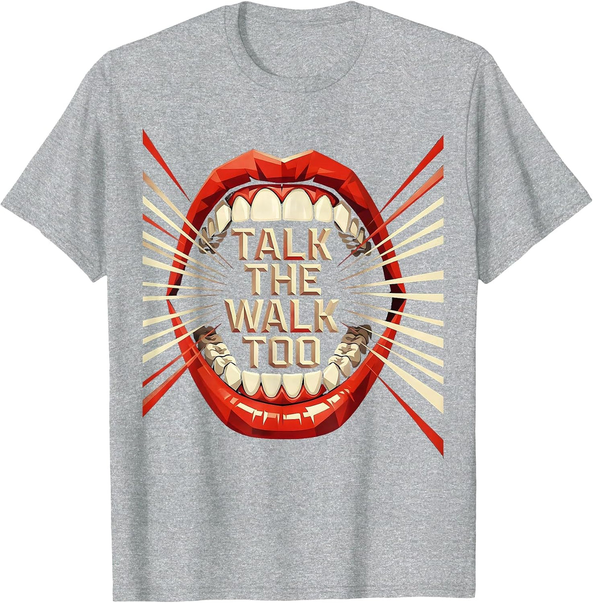 Men's Talk the Walk Too Speech Therapy Design T-Shirt - Heather Grey