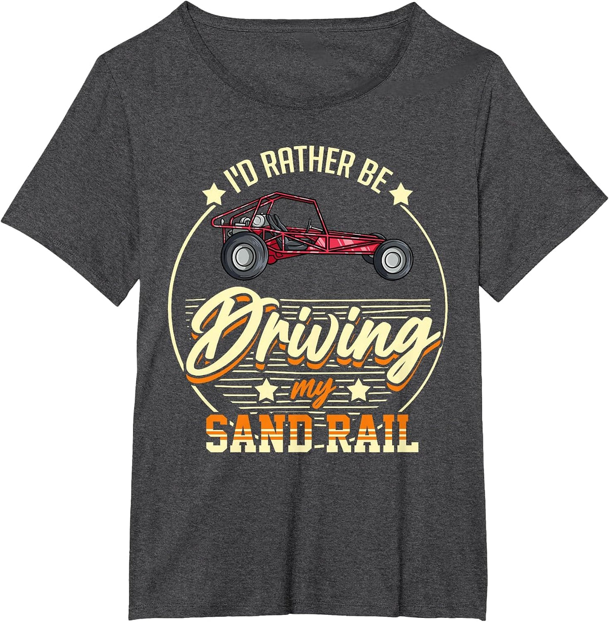 Dune Buggy Sand Rail Car Racing Beach Desert Rc Driver T-Shirt - Dark Heather Grey
