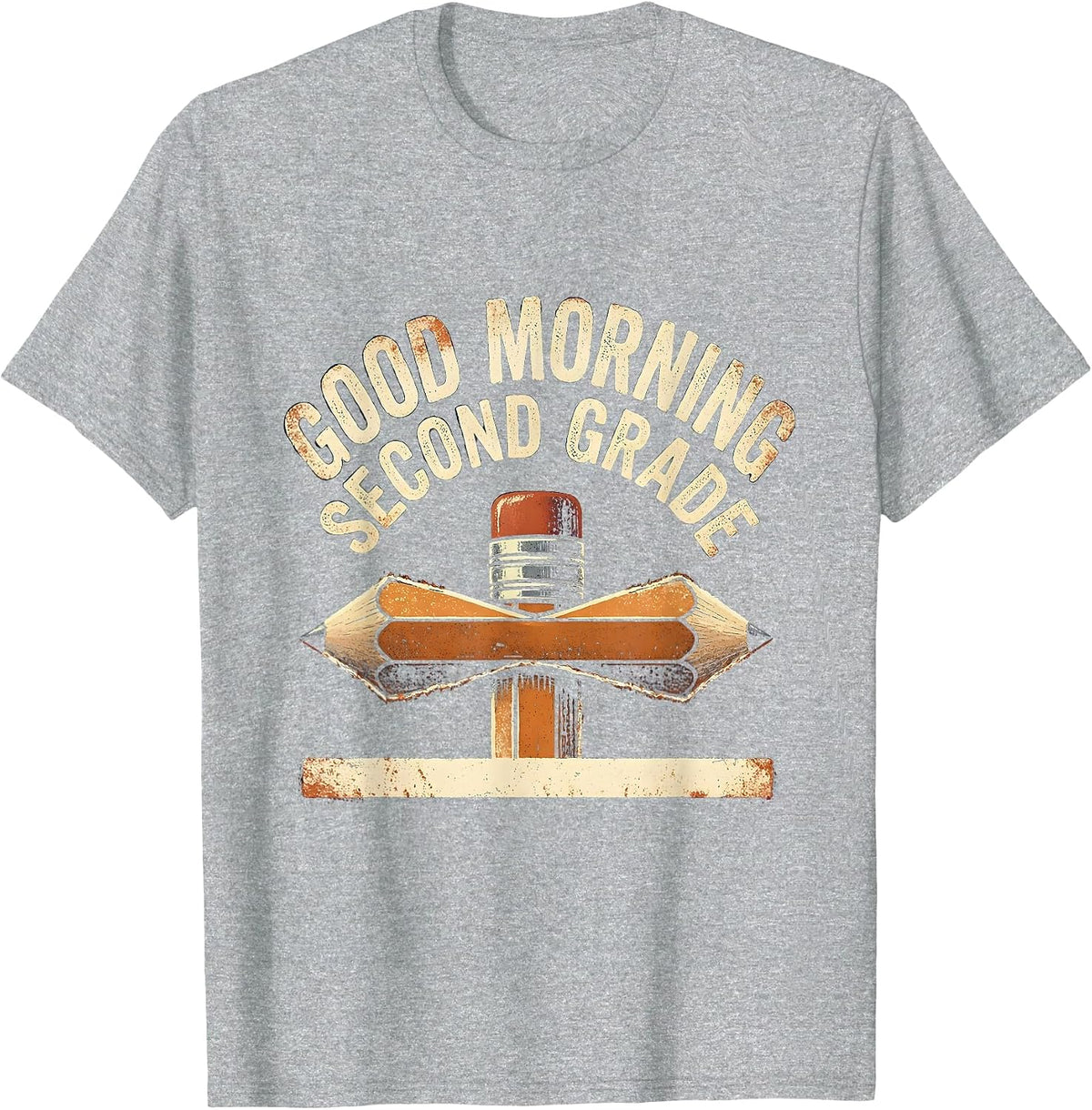 Men's Good Morning, Second Grade Cute Coquette Bow Back to School T-Shirt - Heather Grey