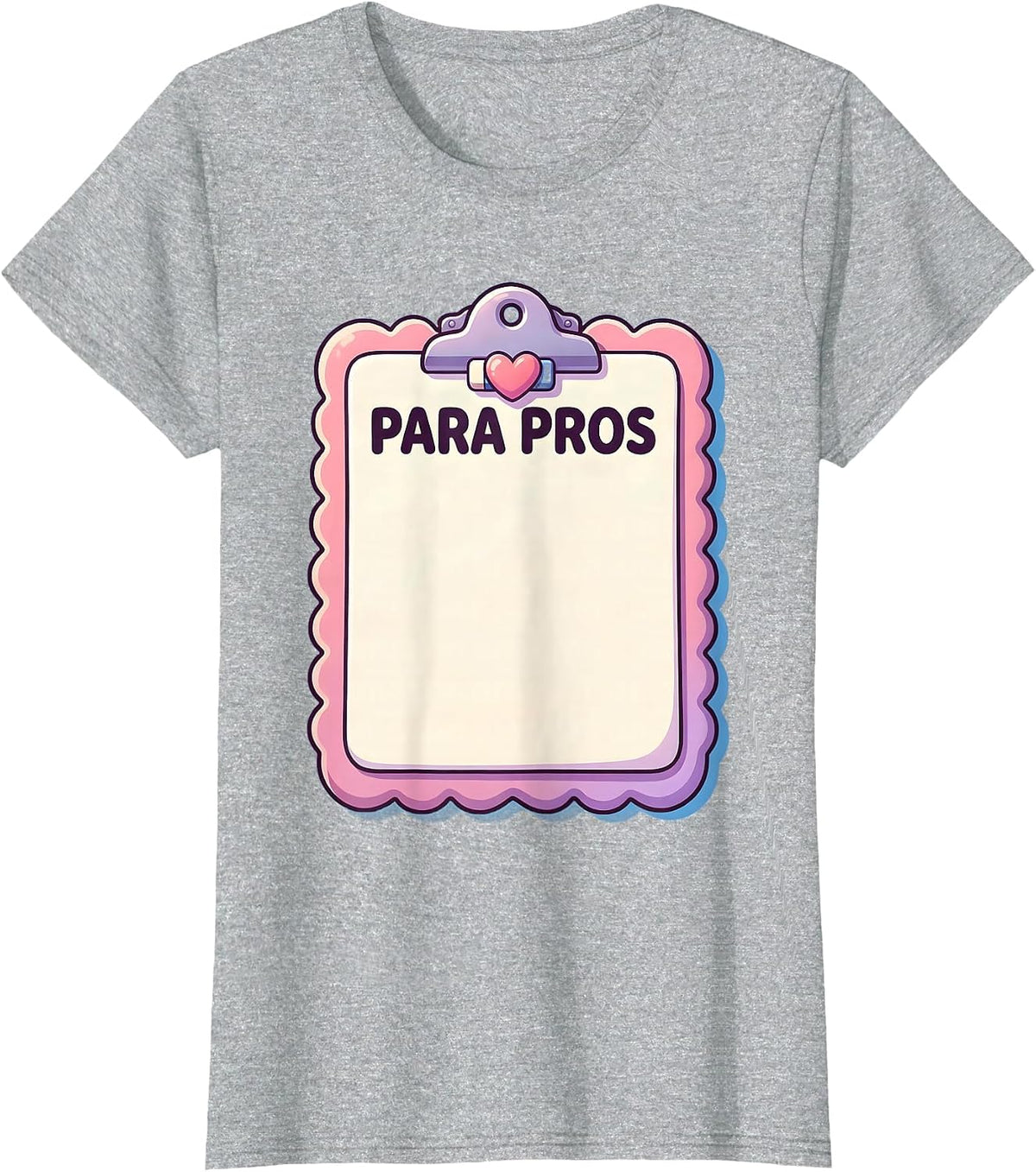 Para Pros Cute Kawaii Teacher Aide Appreciation Gift T-Shirt - Heather Grey