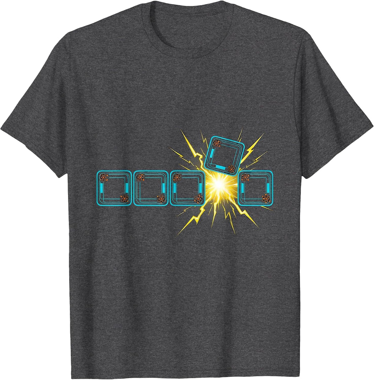 Men's Periodic Table Element Cards Nerdy Science Humor T-Shirt - Dark Heather Grey
