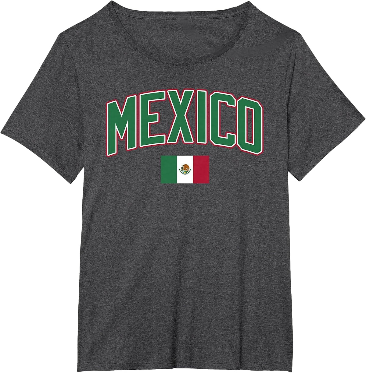 Mexico Flag Mexican Hispanic Siesta Pride Vintage T-Shirt - Dark Heather Grey