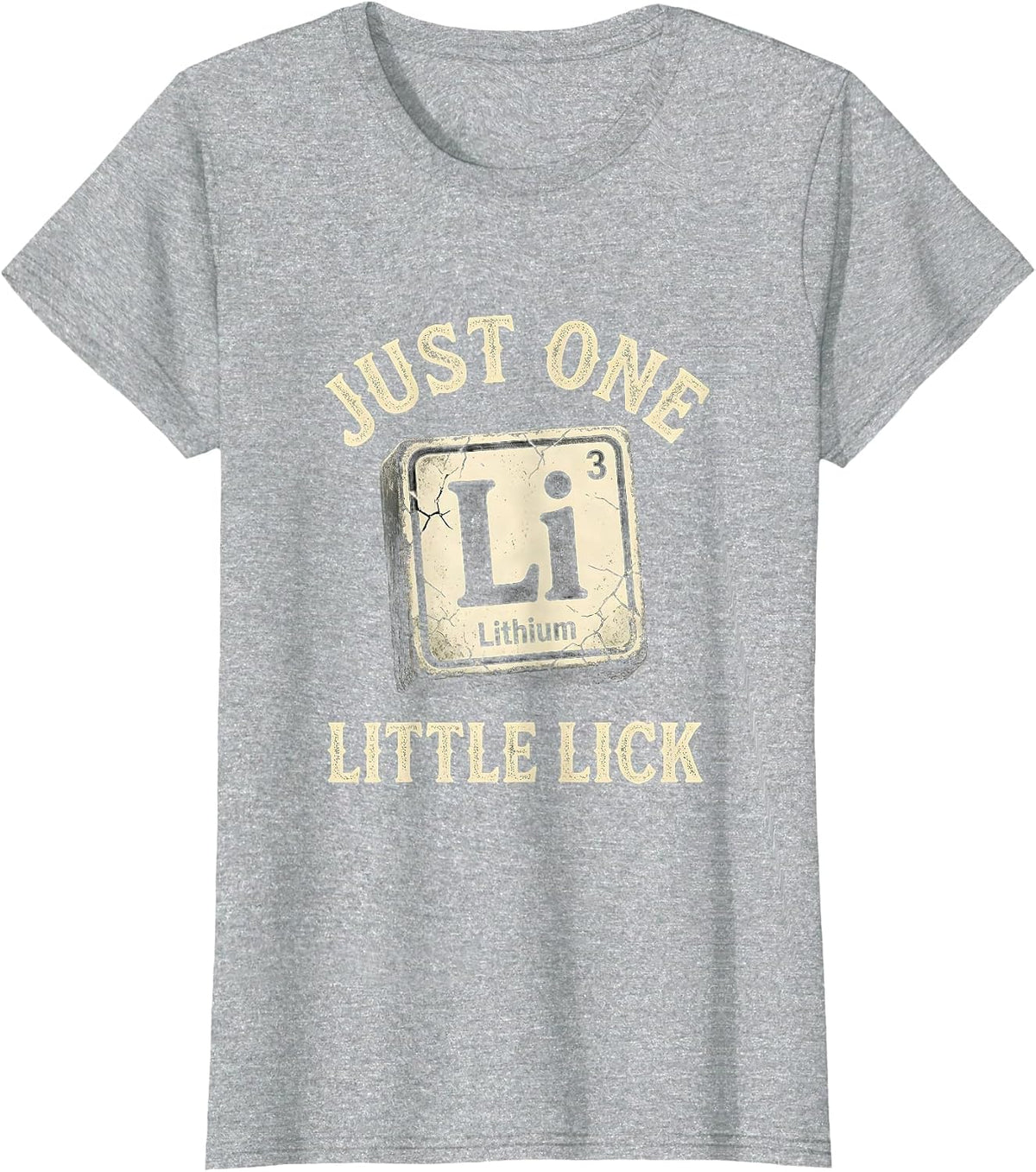 Can I Lick It Periodic Table Funny Science Design T-Shirt - Heather Grey