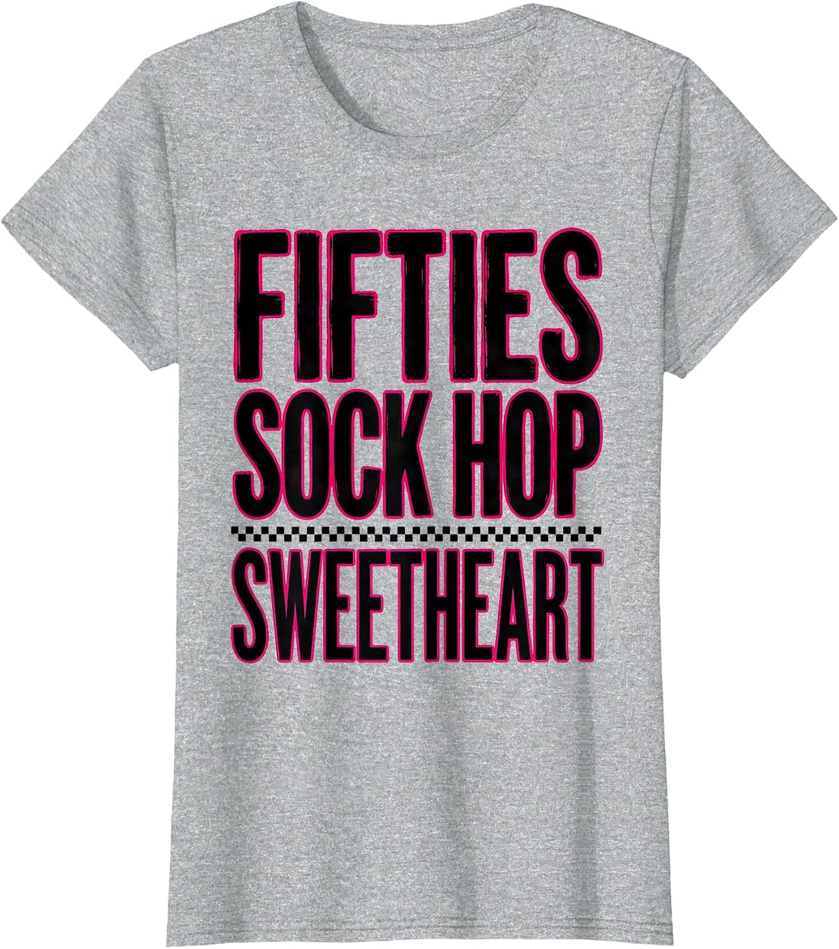 Fifties Sock Hop Sweetheart Retro 1950s Party Costume T-Shirt - Heather Grey