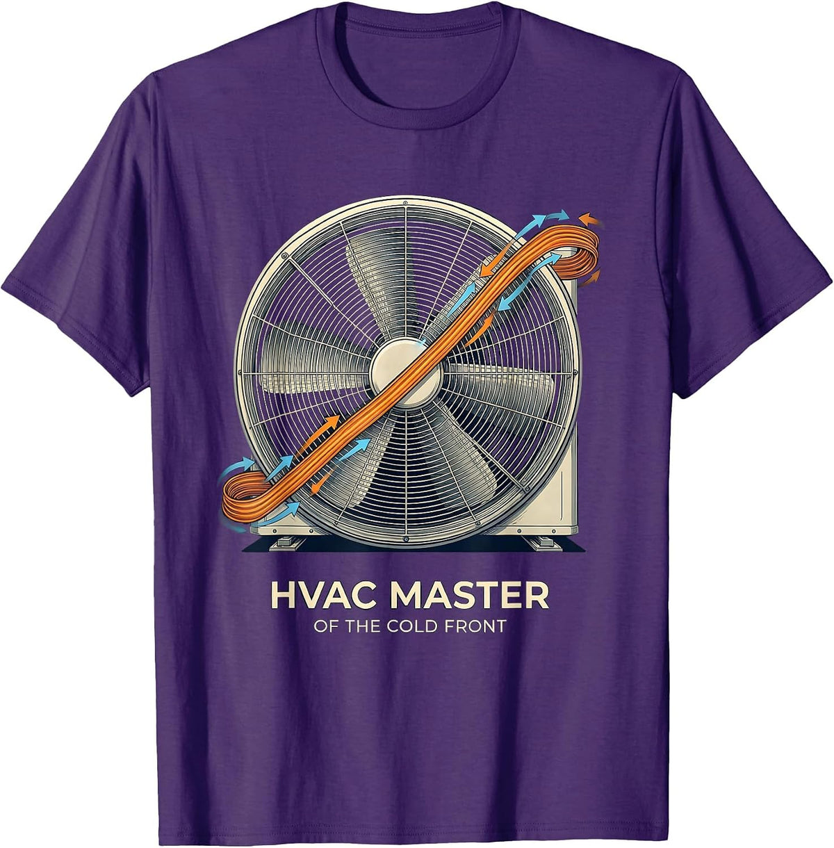 HVAC Master Of The Cold Front Funny HVAC Tech Gift T-Shirt - Purple
