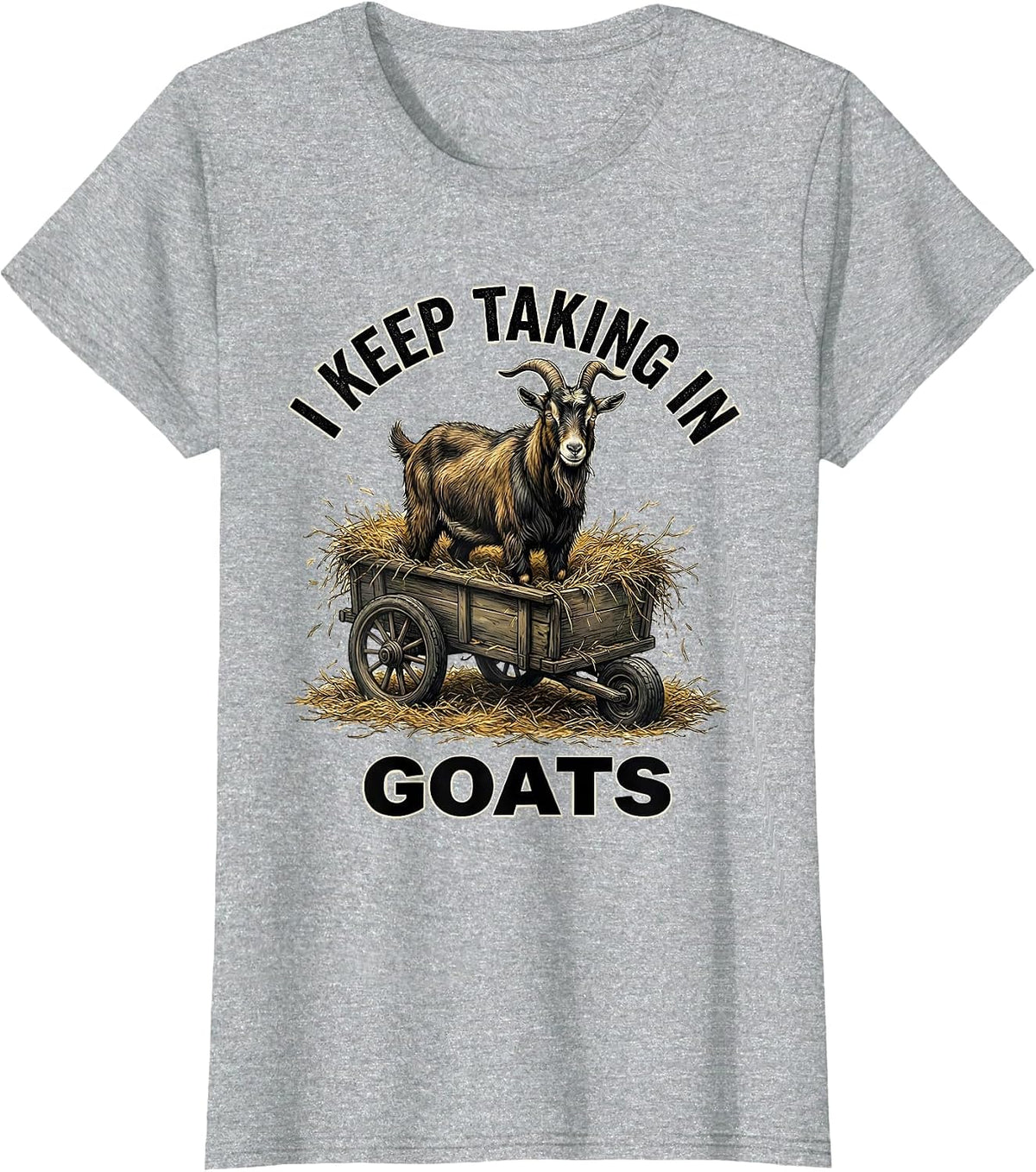 I Keep Taking In Goats Funny Goat Lover Farmer Gift T-Shirt - Heather Grey
