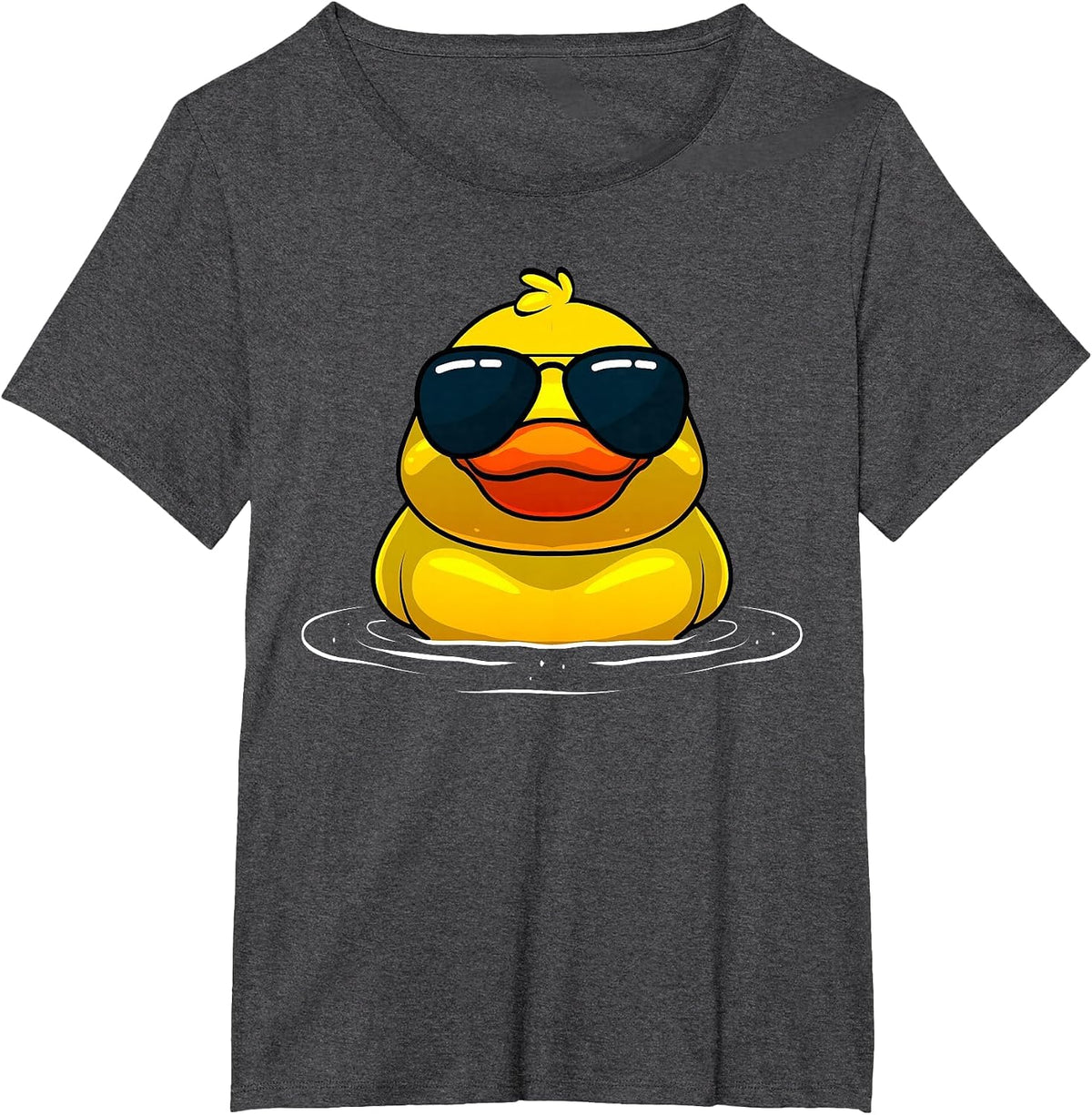 Cool Duck for Men Women Kids Rubber Duck Lovers Sunglasses T-Shirt - Dark Heather Grey