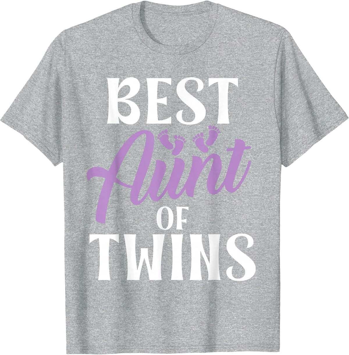 Best Aunt of Twins Aunt T-Shirt - Heather Grey
