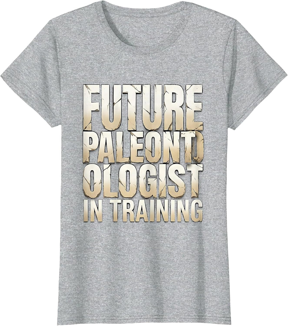 Women's Future Paleontologist In Training Dinosaur Design T-Shirt - Heather Grey