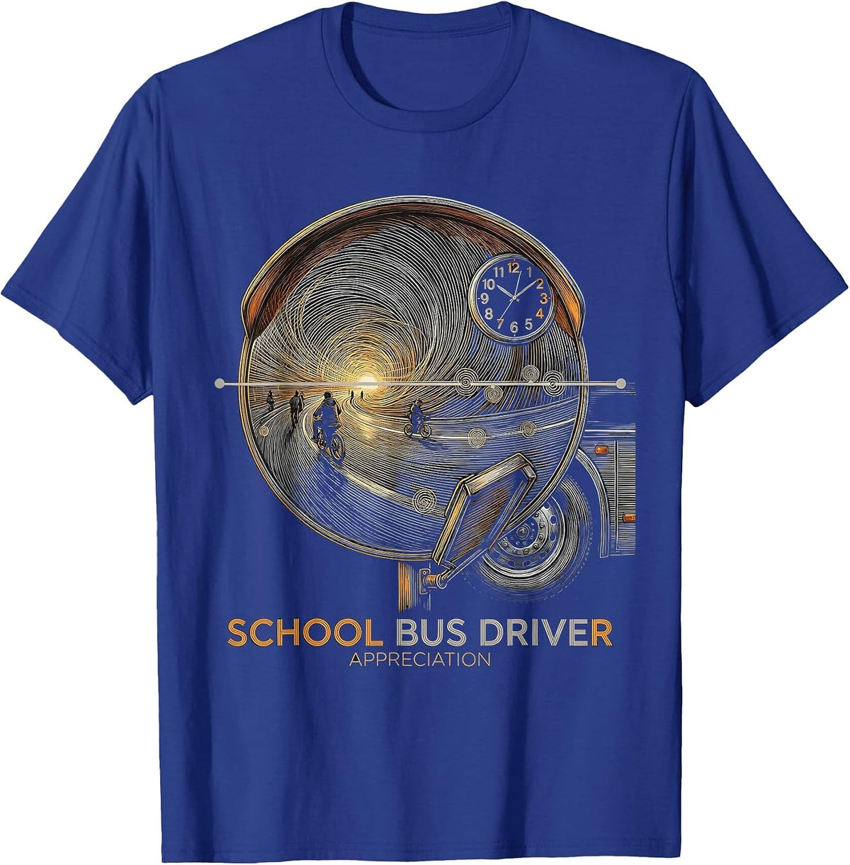 Men's School Bus Driver Appreciation Gift Back To School T-Shirt - Royal Blue