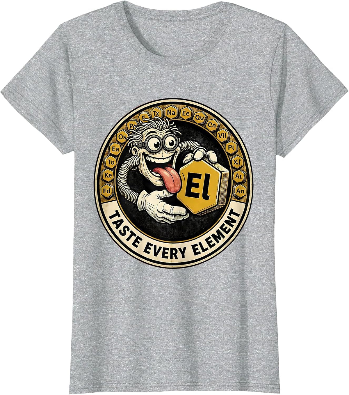 Women's Can I Lick It Periodic Table Science Design T-Shirt - Heather Grey