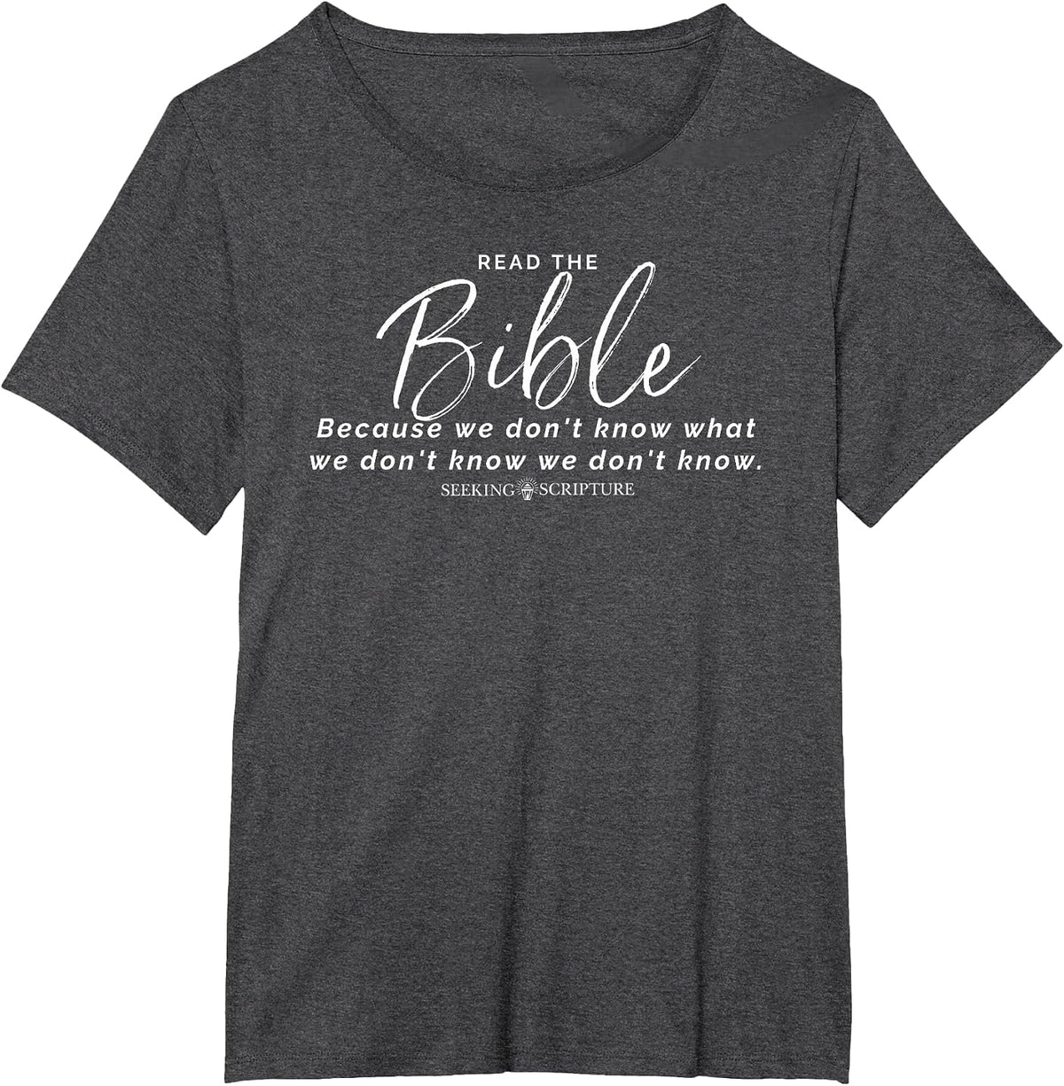 Read The Bible T-Shirt - Dark Heather Grey