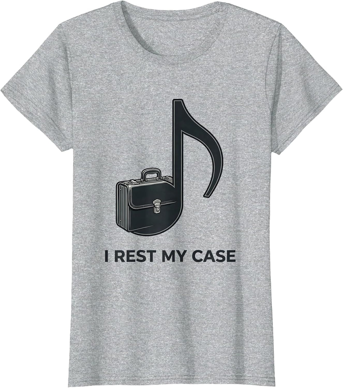 Women's I Rest My Case Funny Musician Instrument Humor Gift T-Shirt - Heather Grey